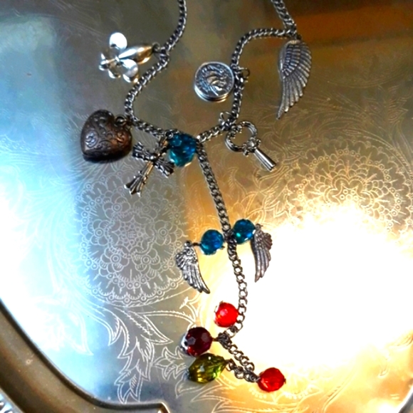 Eclectic collection drop chain necklace - Picture 2 of 4